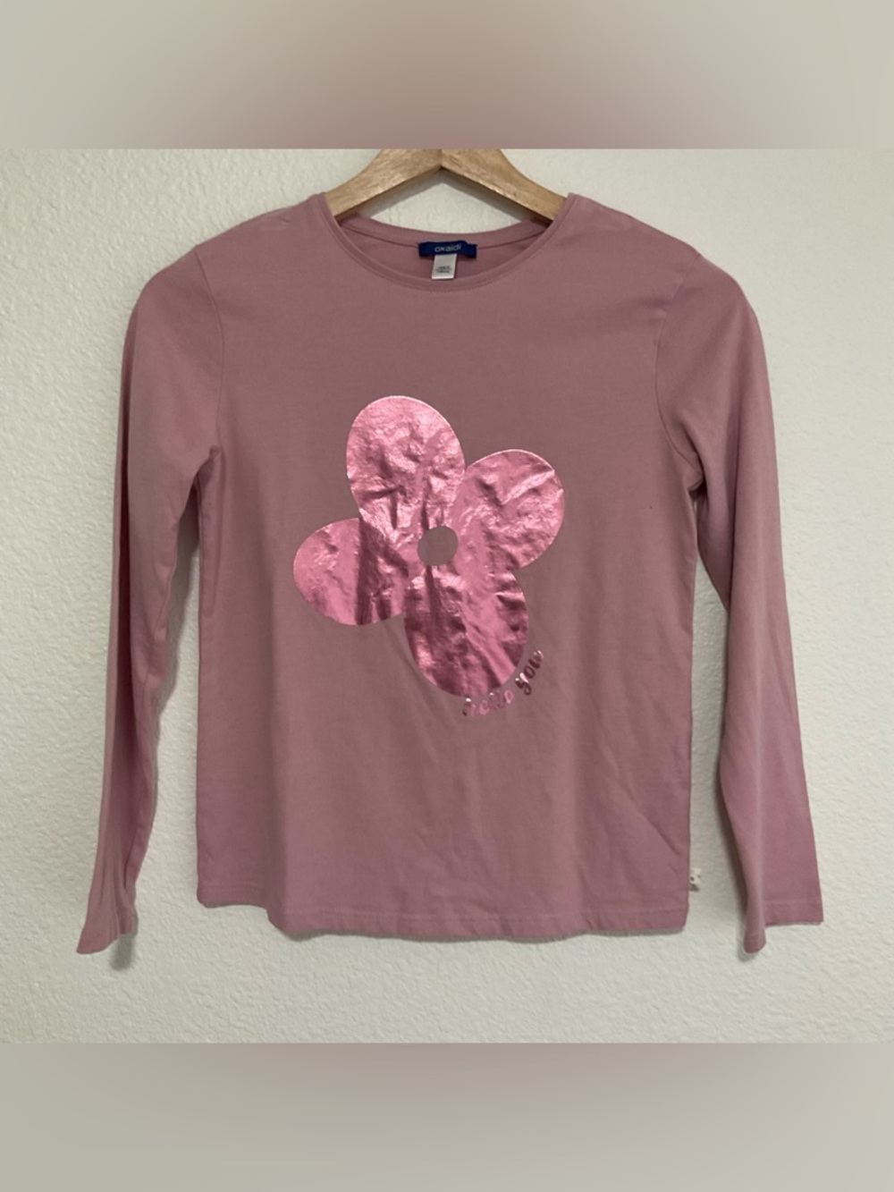 Okaidi Girl’s Sparkly Vintage Pink T-Shirt Size 10
